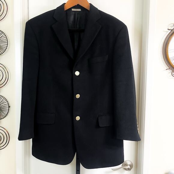 SARAR Other - SARAR Mens 100% Italian Cashmere Jacket Blazer - Black, Size 40R